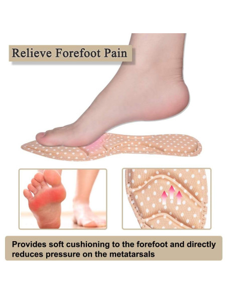 Plantillas de espuma Pnrskter para tacones altos - 2 pares beige Plantillas de espuma Pnrskter para tacones altos - 2 pares beige