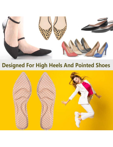 Plantillas de espuma Pnrskter para tacones altos - 2 pares beige