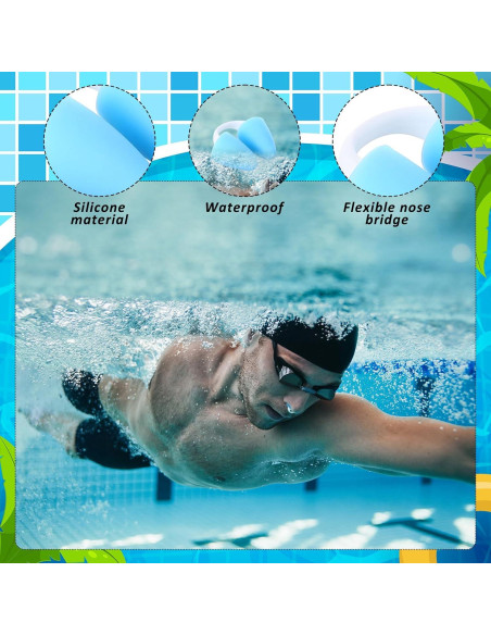 2 Tapones Nasales de Silicona Relaxweex para Nadar Adultos