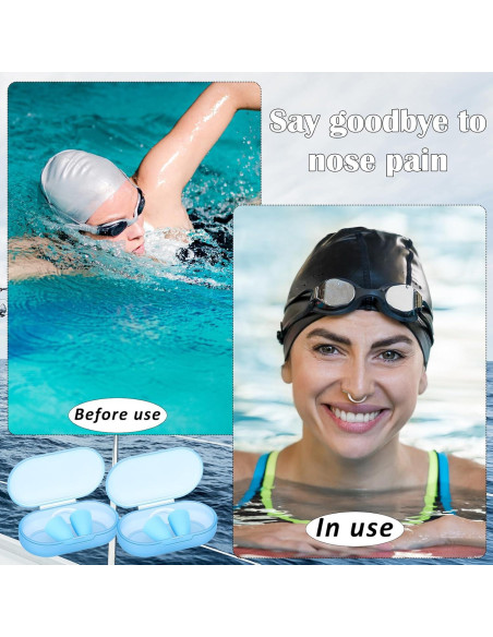 2 Tapones Nasales de Silicona Relaxweex para Nadar Adultos
