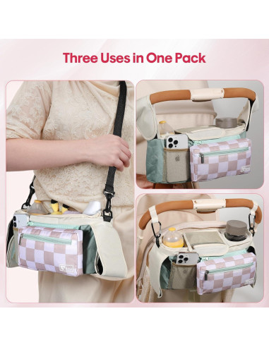 Organizador Universal para Carriola ERRUI con 2 Portavasos Aislados