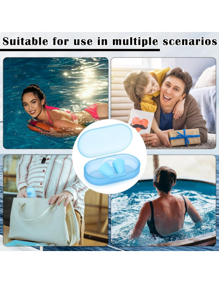 2 Tapones Nasales de Silicona Relaxweex para Nadar Adultos