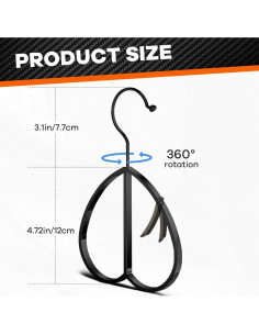 Percha Multifuncional QUISBE para Cinturones y Gorras - Negro 2