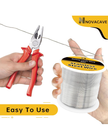 Alambre de Acero Inoxidable 304 Novacave 0.5 mm 280.4 m 0.45 kg