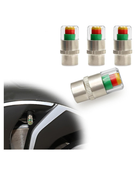 4 Tapones de Válvula de Sensor de Presión de Neumáticos KEVWR