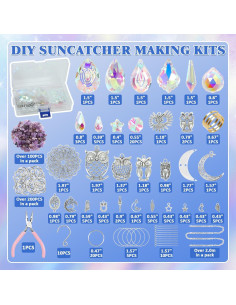 Kit de Suncatcher DIY DEMIUKO 410 Piezas Prisma Colgante 2