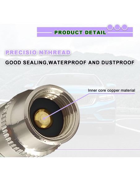 4 Tapones de Válvula de Sensor de Presión de Neumáticos KEVWR