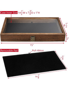 Caja de Exhibición de Joyería MOOCA de Madera con Vidrio 38x21cm 2