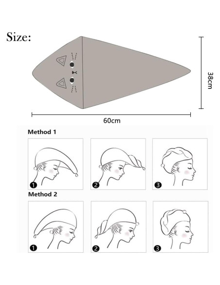 Toalla de Microfibra para Cabello Gato Genérica 3 Paquetes