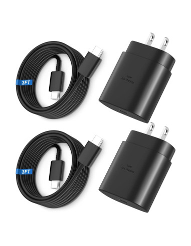 Cargador Rápido USB C 25W Vilive con Cable 3FT para Samsung