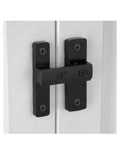 Cerradura de Puerta de Granero INIRET Negra 180 Grados Zinc