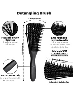 Juego de Cepillos para Cabello Rizado WOZUTUNT - 4 Piezas 2