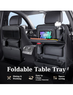 Organizador de Asiento Trasero Coverado de Cuero Nappa - 1 Paquete 2