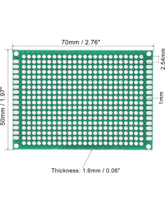 Placas PCB Doble Cara MECCANIXITY 50x70mm Paquete de 8 2