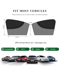 Sombrillas para Ventanas de Coche MUQIDA Doble Capa 2PCS 2