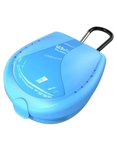 Estuche para Protector Bucal Deportivo BVN Azul 9.6x7.9cm