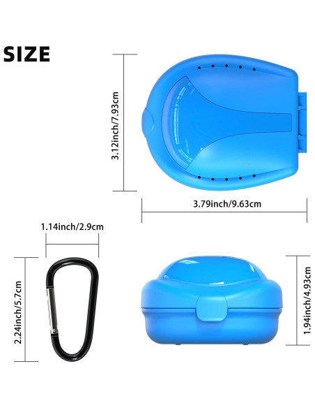 Estuche para Protector Bucal Deportivo BVN Azul 9.6x7.9cm Estuche para Protector Bucal Deportivo BVN Azul 9.6x7.9cm