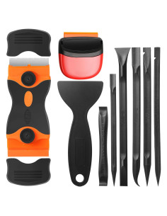 Kit de Limpieza 9 Piezas Tallew Raspadores de Plástico Negro