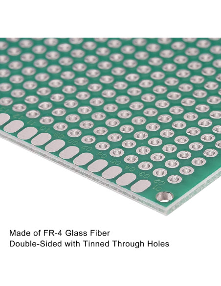 Placas PCB Doble Cara MECCANIXITY 50x70mm Paquete de 8