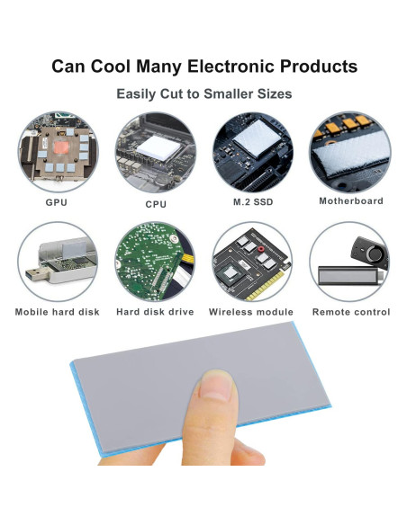 Almohadilla Térmica WENDU 85x45mm 0.5mm 12.8 W/mK No Conductiva Almohadilla Térmica WENDU 85x45mm 0.5mm 12.8 W/mK No Conductiva