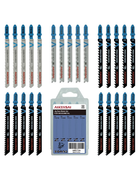 Juego de 30 Cuchillas de Sierra de Calar AIKENSAI T-Shank