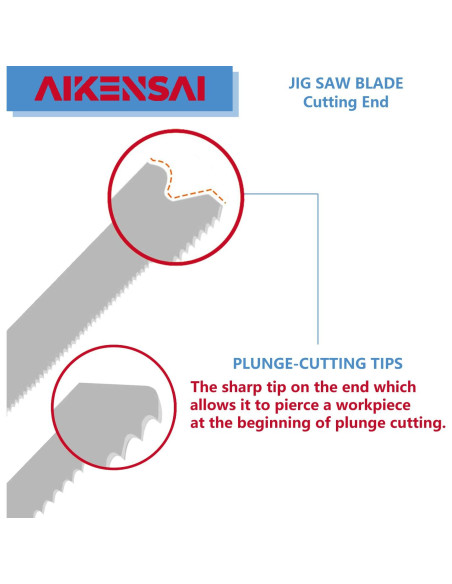 Juego de 30 Cuchillas de Sierra de Calar AIKENSAI T-Shank