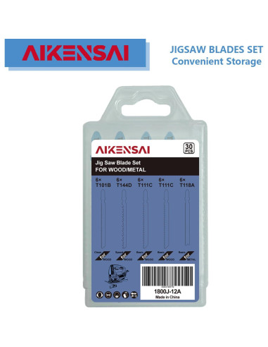 Juego de 30 Cuchillas de Sierra de Calar AIKENSAI T-Shank