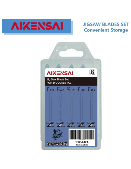 Juego de 30 Cuchillas de Sierra de Calar AIKENSAI T-Shank