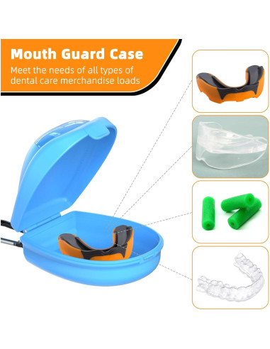 Estuche para Protector Bucal Deportivo BVN Azul 9.6x7.9cm