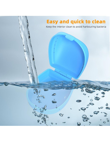 Estuche para Protector Bucal Deportivo BVN Azul 9.6x7.9cm