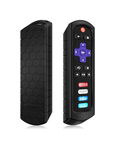 Funda Protectora Fintie para Control Remoto Roku y TCL - Negra