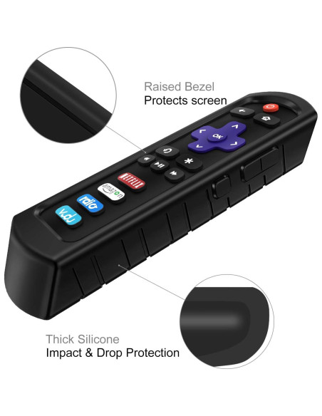 Funda Protectora Fintie para Control Remoto Roku y TCL - Negra Funda Protectora Fintie para Control Remoto Roku y TCL - Negra