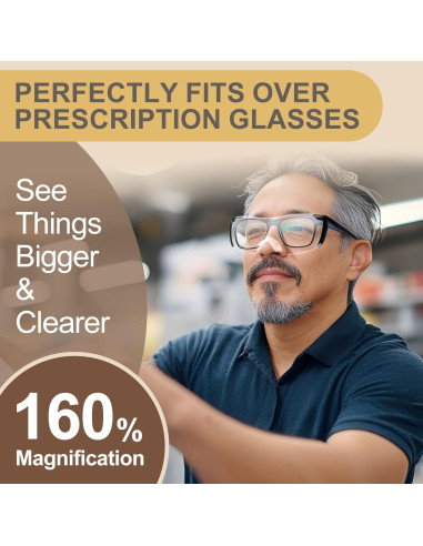 Gafas de Aumento 1.6X OuShiun para Lectura y Manualidades