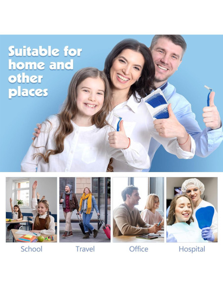 50 Cepillos Interdentales Lanjue Azul Mango Antideslizante