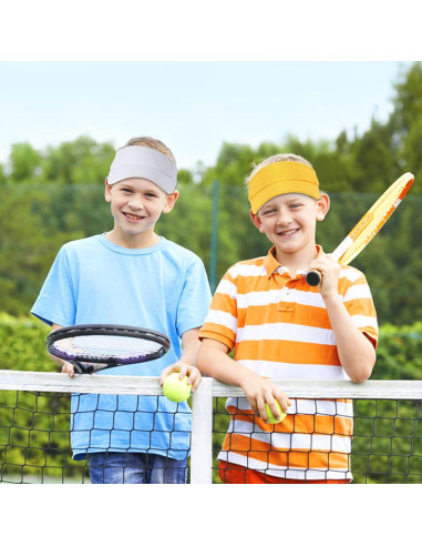 10 Gorras Visera Ajustables UV para Niños 6-12 Años - Rojo