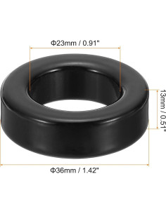 Núcleo Toroidal de Ferrita uxcell 10Pcs 23x36x13mm Negro 2