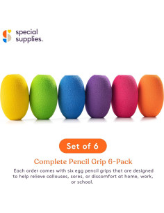 Agarraderas Ergonómicas para Lápiz Suministros Especiales 6 Piezas 2