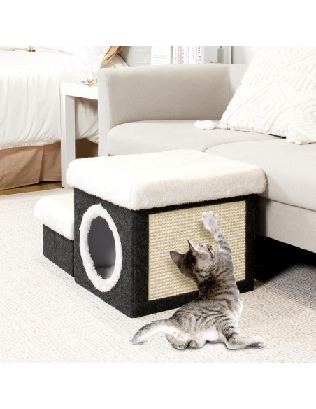 Escalones para Gatos Bailey 2 Niveles Plegables con Almacenamiento