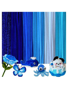 200 Limpiapipas NafuXiaJJia Azul Gradiente para Manualidades