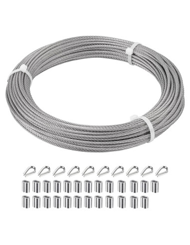 Cable de Acero Inoxidable 3mm x 30m SIDAZON para Jardín