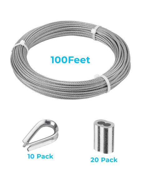 Cable de Acero Inoxidable 3mm x 30m SIDAZON para Jardín