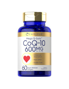Carlyle CoQ10 600 mg Mega Q-Sorb 60 Gelatinas Blandas