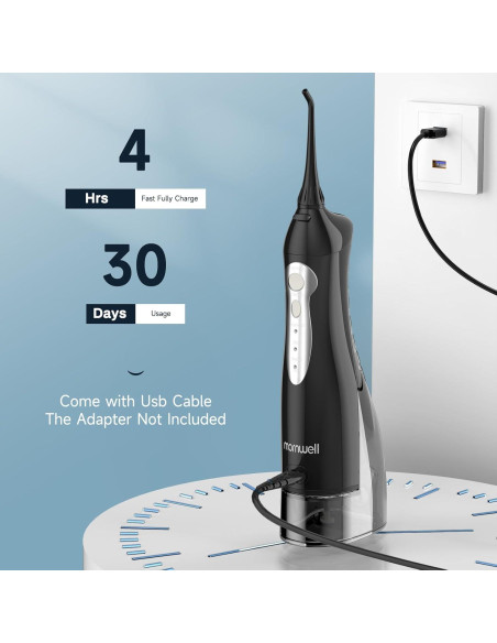 Irrigador Oral Inalámbrico Mornwell RST5012-BK 330ml USB IPX7