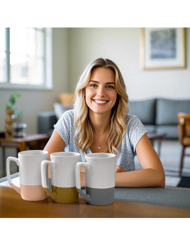 Taza de Té Grande Gencywe 473 ml con Infusor y Tapa Ámbar