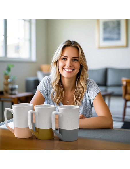 Taza de Té Grande Gencywe 473 ml con Infusor y Tapa Ámbar