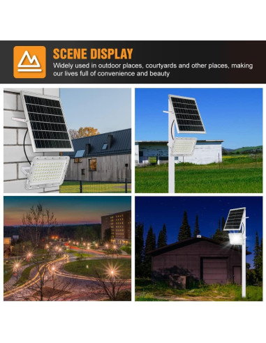 Luz de Inundación Solar LED TIN SUM 200W 18000 Lúmenes IP67