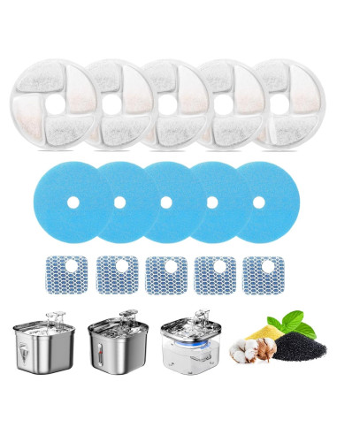 Filtros de Reemplazo para Fuente de Agua para Gatos Daoxuan - Paquete de 5