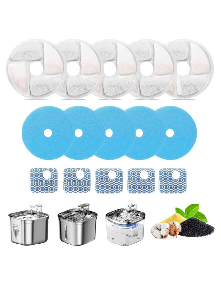 Filtros de Reemplazo para Fuente de Agua para Gatos Daoxuan - Paquete de 5