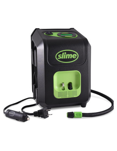 Inflador de Neumáticos Slime 40052, Portátil 12V/120V, 99 psi
