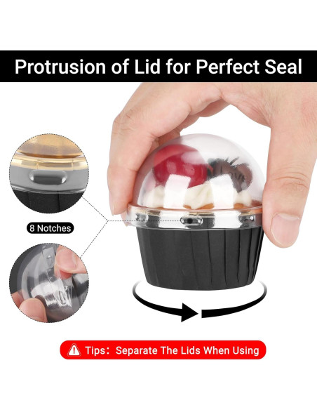 Ramequines Desechables EUSOAR 50pcs 103ml Aluminio Negro/Dorado